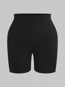 SHEIN EZwear 多色大尺碼純色套裝 2件短袖 + 2件及膝長褲 4件組 - 彩色 - 查看 3