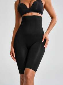 SHAPORA High Waist Tummy Control Body Shaper Shorts - Black - View 5