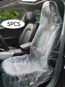 5/10PCS, Disposable Car Seat Cover, Transparent Dustproof Seat Cover, Waterproof And Stain Resistant, Universal Protective Film, Suitable For Various Car Seats Such As Cars And Trucks, Lightweight And Foldable, Tear Resistant - Multicolor - View 5