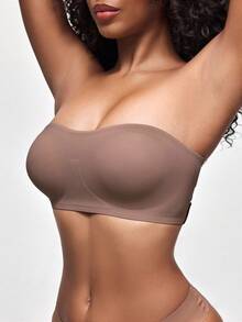 SHAPORA Sujetador inalámbrico de mujer con almohadillas extraíbles - Rosa coral - Ver 5