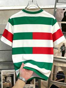 Manfinity Joysei Men's Mexico Color T-Shirt, Suitable For World Cup, Holiday - Green - View 2
