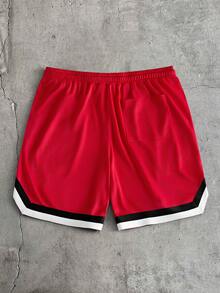 AXEPEAK Men's Drawstring Waist Colorblock Casual Versatile Daily Travel Shorts 2pcs/Set - Multicolor - View 10