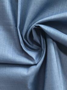 EMERY ROSE Women's Solid Color V-Neck Ruffle Casual Versatile Daily Wear Blouse - Blue - View 7