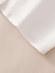 SHEIN Girls White Petal Sleeve Pearl Decor Detachable Bow Top Back To School Essential Fall Elegant Preppy - White - View 2