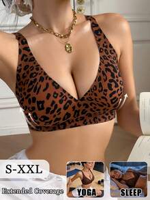 Dream Adore Leopard Print Seamless Push-Up Backless Bra - Multicolor - View 4