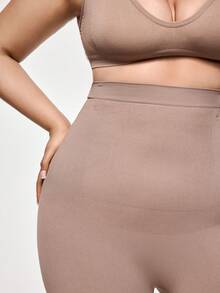 SHAPORA Plus Size Seamless Solid Color Women Shapewear Shorts, 1pc - Mauve Purple - View 7