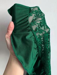 Seduluxe Sexy Sexy Lace Cami Nightgown For Women - Olive Green - View 7