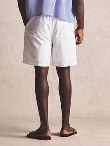 Musero White Elasticated Waist Extrernal Drawstring Shorts Spring Summer Esentials Co-Ord Shorts Only - White - View 4