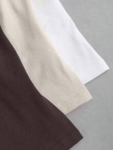 Sweetra Atasan Wanita Polos Berlipit Potongan Slim Fit Serbaguna untuk Pemakaian Sehari-hari, 3 Potong - MultiWarna - View 4