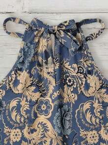 SHEIN LUNE 女士碎花印花休闲简约大码背心，适合夏季穿着 - 彩色 - 查看 5