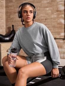 Powerista 女款寬鬆淺灰色套頭長袖運動衫 - 淺灰色 - 查看 8