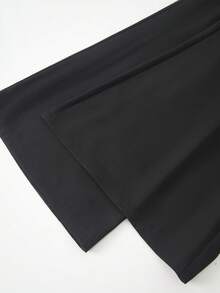 GlowEve CURVE Plus Size Women's Elegant Decorative Buckle Solid Color Flared Trousers Suitable For Daily Wear, Commuting Fall - Black - View 4