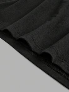 Sorvial Bộ áo thun in chữ tay ngắn cổ tròn giản dị mùa hè cho nam và quần short thắt lưng có dây rút - Nhiều màu - Xem 6