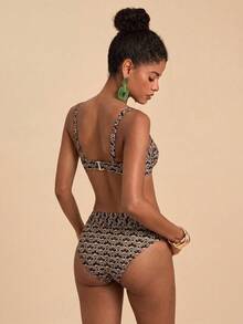 Travachic Women's Summer Beach Floral Print Sexy Bikini Swimwear Set - Multicolor - View 2