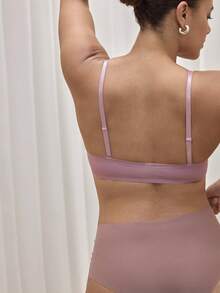 Bralution 3pcs/Set Multi-Color Balcony Bra Front Closure Push Up Bra, Convertible Spaghetti Strap & Spaghetti Strap - Multicolor - View 6