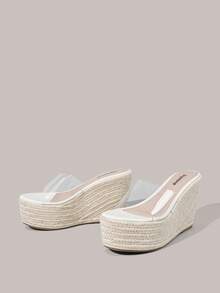 Styleloop Women's Wedge Heel Platform Sandals, Bohemian, Beach Vacation, Western Wind, Summer Wear, Travel Essentials - Off-white - View 2