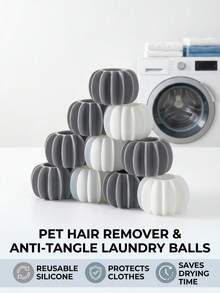 PETSIN Random Pet Hair Remover, Reusable, Suitable For Removing Dog And Cat Hair From Clothing, Compatible With Washing Machines, Reusable Drying Ball To Reduce Wrinkles And Save Drying Time - Multicolor - View 1