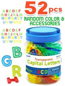 MINKOJA Translucent Blocks,Educational Toys For Boys And Girls In Classroom Or Home School, Colorful Plastic Alphabets Numbers And Shape For Kid Counting Spelling Learning Sensory Play,Easter,Easter Gift,Childen's Daykids Toys,Party Bag Fillers,Kids Math Manipulatives - Multicolor - View 12