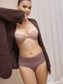 Bralution 3 件套女士简约无肩带性感胸罩，前开合紧身胸衣 - 彩色 - 查看 6