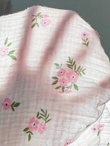 SHEIN Vintaside Kids 女嬰 3個月-3歲洋裝，1件休閒可愛日常風格秋季女童套裝，棕色蝴蝶結裝飾無袖澎澎洋裝 - 粉色 - 查看 13