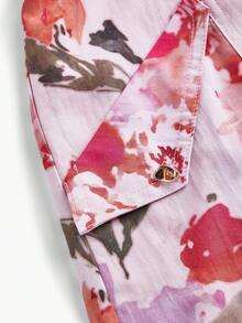 MOTF PREMIUM SPRING/SUMMER WOMEN'S LINEN PRINTED DRESS - Baby Pink - View 5