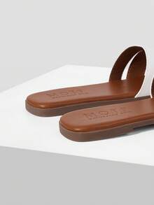 MOTF PREMIUM WOMEN'S COMFORTABLE MINIMALIST CASUAL FLAT SANDALS FOR CHRISTMAS SPRING SHOES SUMMER - White brown - View 7
