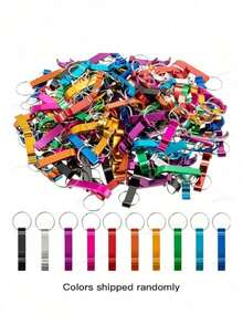 1/16/50/100pcs Portable Beer Bottle Opener Keychain Mini Pocket Aluminum Alloy Beverage Beer Bottle Opener Wedding Party Favor Gifts, For Outdoor, Camping, Gift For Father - Multicolor - View 18