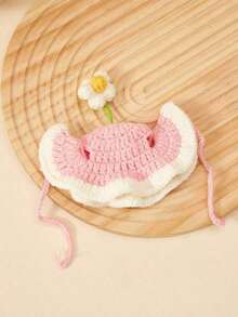 PETSIN 1 Handmade Knitted Pet Hat In The Shape Of A Small Dog/Cat/Frog, Made Of Polyester Material, Fun Party Headpiece, Suitable For Small Cats To Wear - Multicolor - View 18