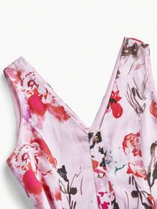 MOTF PREMIUM SPRING/SUMMER WOMEN'S LINEN PRINTED DRESS - Baby Pink - View 3