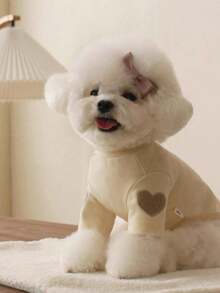 PETSIN 1 款全新秋冬宠物连帽衫，心形设计，适合泰迪犬、贵宾犬、约克夏梗犬等小型犬。 - 彩色 - 查看 28