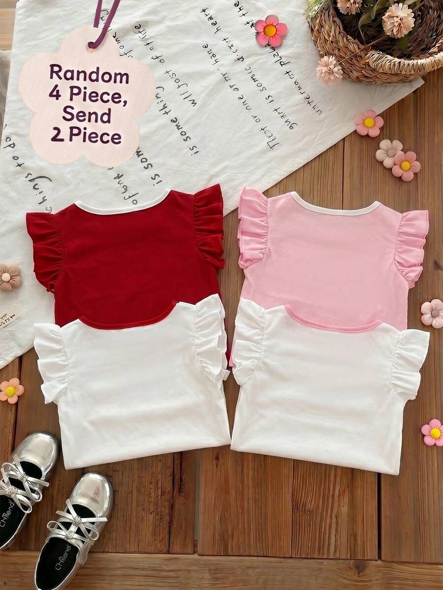 SHEIN 波西米亞碎花、溫柔紫色條紋、3D蝴蝶結圖案,年輕女孩休閒簡約百搭圓領短袖T恤 1件,適合春季 - 彩色 - 查看 1