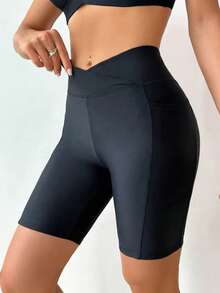 Swim SPRTY Bottom del bikini deportivo de playa de verano - Negro - Ver 5