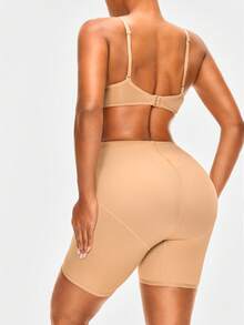 SHAPORA Shorts de moldeado de cintura alta sólidos - Albaricoque - Ver 2