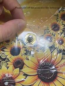 2D复古向日葵木质挂钟 - 静音石英机芯，鲜艳花卉图案，圆形木质挂钟，适用于客厅、厨房、宿舍装饰（不含电池），家居装饰 | 复古挂钟 | 石英挂钟 - 多色 - 查看 6