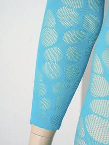 AltCore 1pc Plus Size Sexy Mesh Dress - Baby Blue - View 8