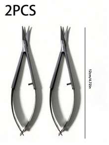 Cuticle Scissors, High-Quality Stainless Steel Russian-Style Cuticle Nippers, Ultra-Fine Curved Eyebrow Scissors, Professional Super-Sharp Precise Pointed Cuticle Trimmer, Non-Slip Ergonomic Design, Sharp And Thin Blades, Suitable For Cuticle Care,, - Silver - View 4