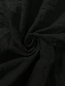 SHEIN LUNE 女款休閒熱帶風性感純色夏季度假通勤日常基礎時尚外出穿搭細肩帶短洋裝黑色夜店風 - 黑色 - 查看 7
