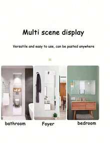 Unbreakable Acrylic Rounded Corner Full Length Wall Mirrors, Shatter-Proof, Suitable For Bedroom, Home Gym, Bathroom (Comes With Double-Sided Tape), Best Gifts For Birthday Graduation, Home Decor, Back To School Room Decor & School Supplies - size - View 6