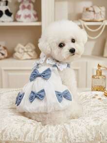 PETSIN 寵物夏季衣物 貓咪馬爾濟斯薄款裙子 適合小型犬 熊犬 博美 約克夏 - 彩色 - 查看 1