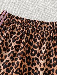 Girls' Vacation Casual All-Match Loose & Comfortable Wide Leg Pants, Textured Apricot Fabric, Spring/Summer New, Matching With Sister And Mom,Holiday,Summer,Travel - Brown - View 5