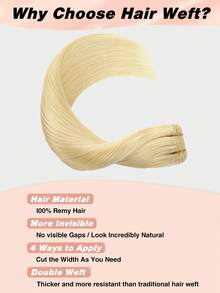 Seamless Natural Blending Blonde 100g Sew In Hair Extensions Real Human Hair Black 22inch Remy Double Weft Hair Extensions For Volume And Length - S613 - View 4