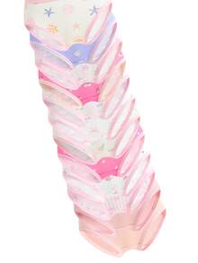 SHEIN 5 piezas de bragas triangulares para niña pequeña, diseño aleatorio, multicolor, con estampado de corazón, lazo, conejo lindo y estilo minimalista, combinación de estampados lindos - Multicolor - Ver 5