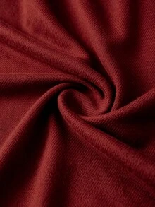 GlowEve CURVE Plus Size Knit Solid Color Cardigan With Front Button Closure, Striped Slim Fit Camisole Decor, Drawstring Detail, Elegant Casual Commute Daily Outing Long Pants - Burgundy - View 5