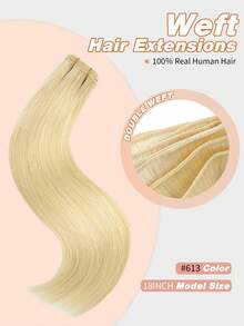 Seamless Natural Blending Blonde 100g Sew In Hair Extensions Real Human Hair Black 22inch Remy Double Weft Hair Extensions For Volume And Length - S613 - View 2