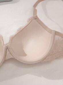 SHEIN Women's Underwire Sexy Lace Casual Comfortable Push-Up Bra 5pcs Set - Multicolor - View 4