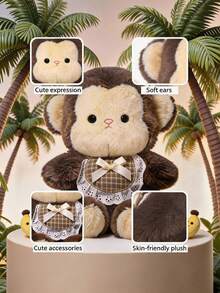 MINKOJA 1Pc Monke Koala, Little Dog, Little Rabbit Plush Toy, Cute Plush Doll, Boll Pillow, Bedtime Gift - Multicolor - View 2