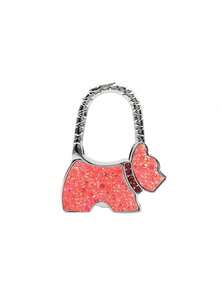 Muroi Mono Cute Dog Shaped Foldable Purse Hanger, Fashionable Metal Table Hook For Handbags, Portable Bag Hanger For Desk, Anti-Slip Purse Hook With Rhinestone, Keep Your Bag Secure And Off The Floor, Multi-Color Leopard Print & Polka Dot Options, Ideal For Office, Restaurant, School, Coffee Shop, Great For Pride Month, Eid Al-Adha, Back To School, Housewarming, Birthday, Valentine's Day Gifts, Unique Accessory For Women & Girls - Multicolor - View 17