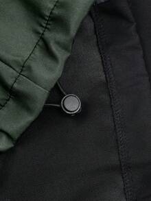 PAVTROS Men's Spring/Autumn Casual Colorblock Patchwork Jacket - Army Green - View 4