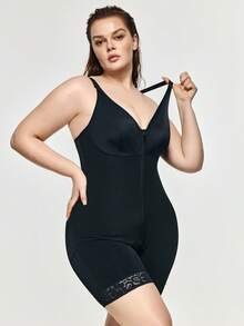 SHAPORA 1pc Plus Size Shapewear Jumpsuit - Black - View 5