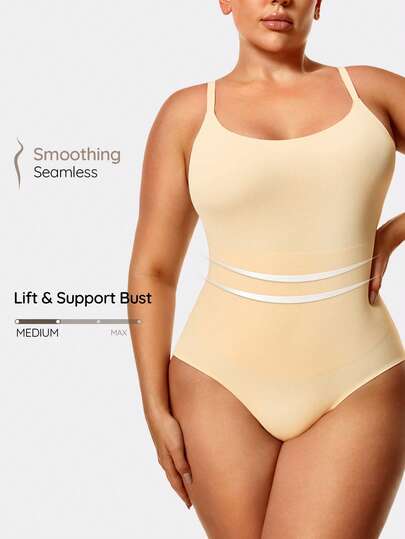 SHAPORA Plus Size Shaping Brief Shapewear Bodysuit Body Shaper Bust&Butt Lifter-Tummy Waist  Control
